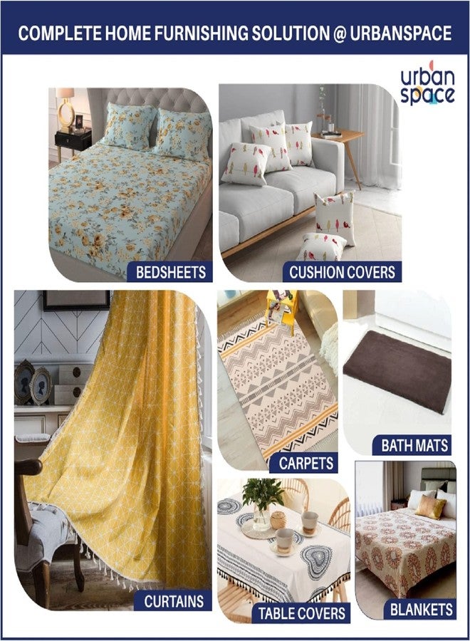 Urban Space Sicilia Table Linen Collection - Premium Water & Stain Resistant Dining Table Cover for 4 Seater, Anti Skid Table Cloth for Center Table (Yellow Grey, 4 Seater 52" x 72") - Image 5